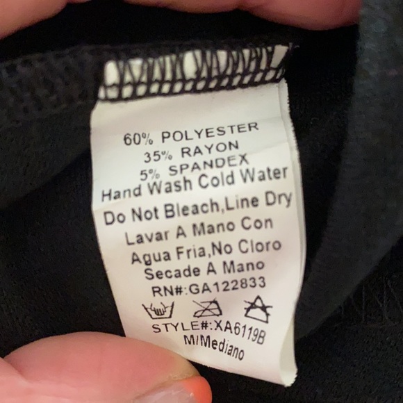 Black Mesh Polka Dot Fairy Peplum Top - Picture 7 of 7